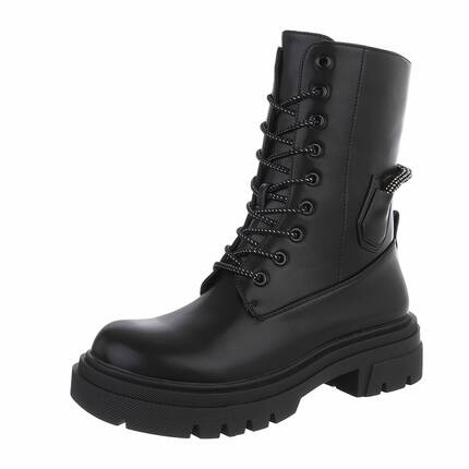 Damen Schnrstiefeletten - black Gr. 36