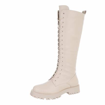 Damen Schnürstiefel - beige