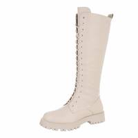 Damen Schnrstiefel - beige