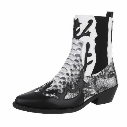 Damen Western- & Bikerboots - blackpu