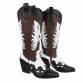 Damen Western- & Bikerboots - blackwhite