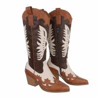 Damen Western- & Bikerboots - camelbeige