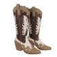 Damen Western- & Bikerboots - khakibeige