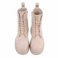 Damen Schnürstiefeletten - beige