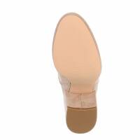 Damen Overknee-Stiefel - beige