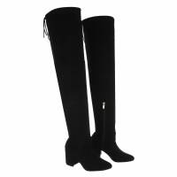 Damen Overknee-Stiefel - black