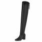 Damen Overknee-Stiefel - blackpu Gr. 40