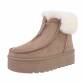 Damen Winterstiefeletten - khaki - 12 Paar