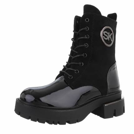 Damen Schnürstiefeletten - black Gr. 37