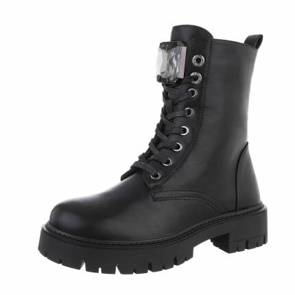 Damen Schnürstiefeletten - blackpu