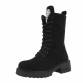 Damen Schnürstiefeletten - blacksuede - 12 Paar