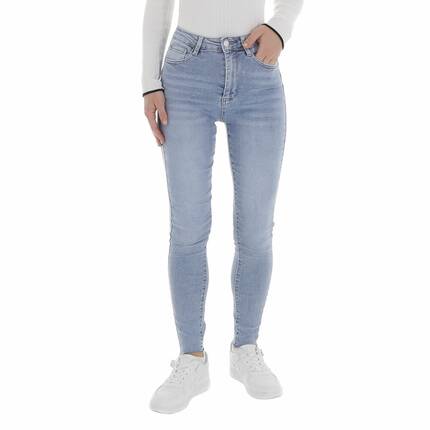 Damen High Waist Jeans von Laulia - blue