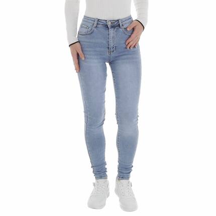 Damen High Waist Jeans von Laulia - blue