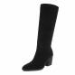 Damen Echtleder High-Heel Stiefel - black