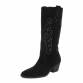 Damen Echtleder High-Heel Stiefel - black - 12 Paar