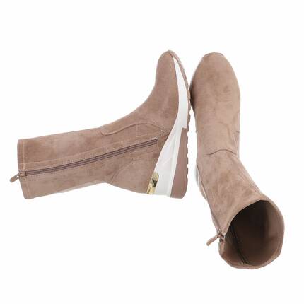 Damen Keilstiefeletten - beige