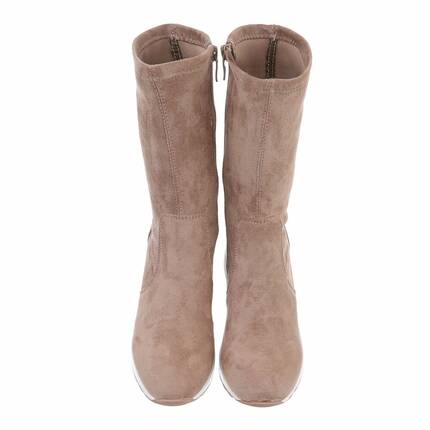 Damen Keilstiefeletten - beige