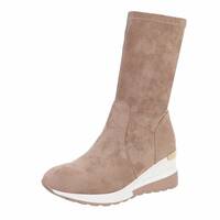 Damen Keilstiefeletten - beige