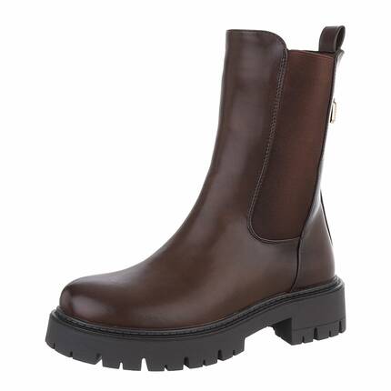 Damen Chelsea Boots - brown - 12 Paar