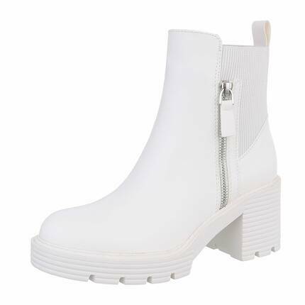 Damen High-Heel Stiefeletten - white Gr. 38