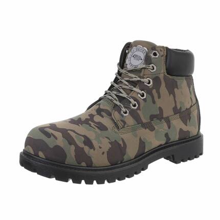 Herren Stiefeletten - camouflage Gr. 40