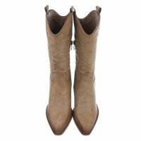 Damen Western- & Bikerboots - khakipu