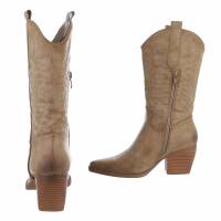 Damen Western- & Bikerboots - khakipu