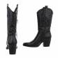 Damen Western- & Bikerboots - blackpu