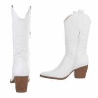 Damen Western- & Bikerboots - whitepu