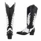 Damen Western- & Bikerboots - blackwhite