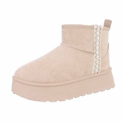 Damen Winterstiefeletten - beigeb - 12 Paar