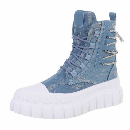 Damen Schnrstiefeletten - denimmaterial - 12 Paar