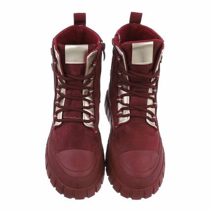 Damen Schnrstiefeletten - winered