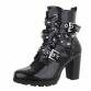 Damen High-Heel Stiefeletten - blackpatent Gr. 36