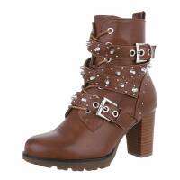 Damen High-Heel Stiefeletten - brown