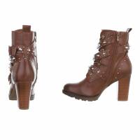 Damen High-Heel Stiefeletten - brown