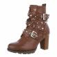 Damen High-Heel Stiefeletten - brown Gr. 36