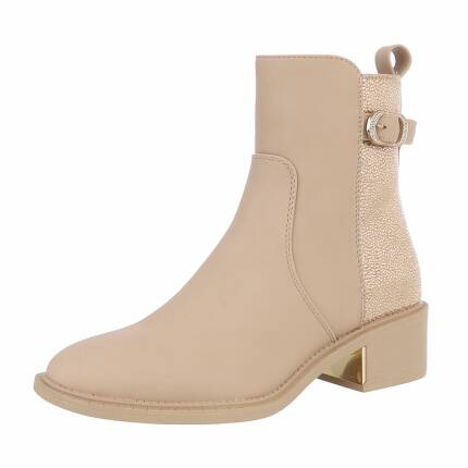 Damen High-Heel Stiefeletten - taupe