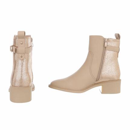 Damen High-Heel Stiefeletten - taupe