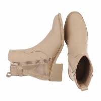 Damen High-Heel Stiefeletten - taupe