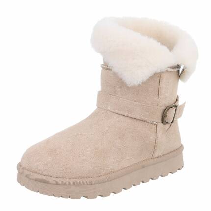 Damen Winterstiefeletten - beige Gr. 38