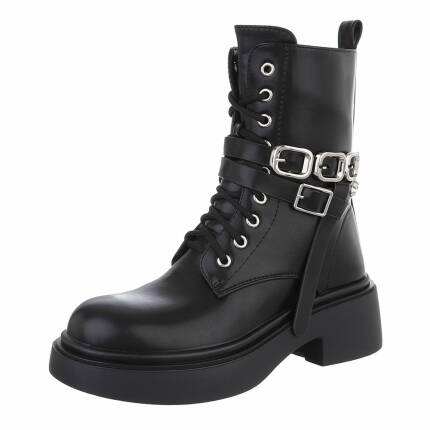 Damen Schnürstiefeletten - black Gr. 38