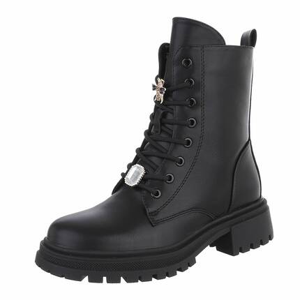 Damen Schnrstiefeletten - black Gr. 36