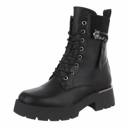 Damen Schnrstiefeletten - black - 12 Paar