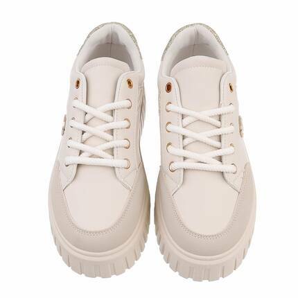 Damen Low-Sneakers - beige