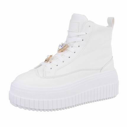 Damen Schnrstiefeletten - white - 12 Paar