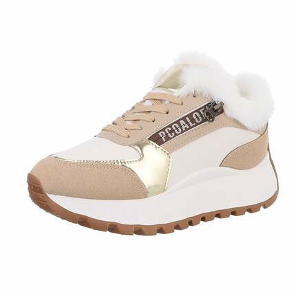 Damen Low-Sneakers - beige - 12 Paar