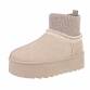 Damen Winterstiefeletten - beige - 12 Paar