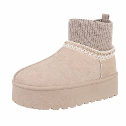 Damen Winterstiefeletten - beige Gr. 36