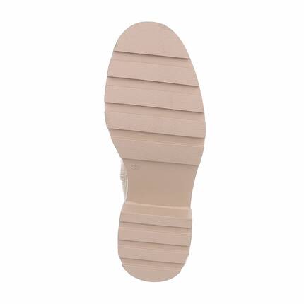 Damen Schnrstiefeletten - beige